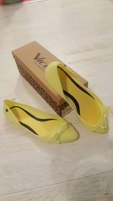 Buty baleriny rozm. 37 żółty żółć guma gumowe