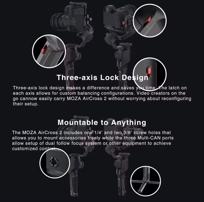 Gimbal Moza Aircross 2 - COM GARANTIA