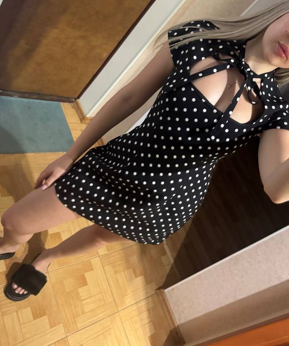 мінісукня в горошок ZARA (Polka Dot Tie Dress)