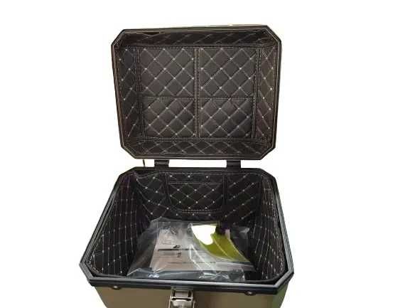 Кофр прямокутний YBX для мотоцикла, пластиковий, зелений, 45 літрів