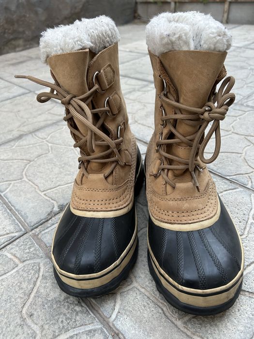 кожаные зимние непромокаемые сапоги чоботи снегоходы sorel 36-36,5p