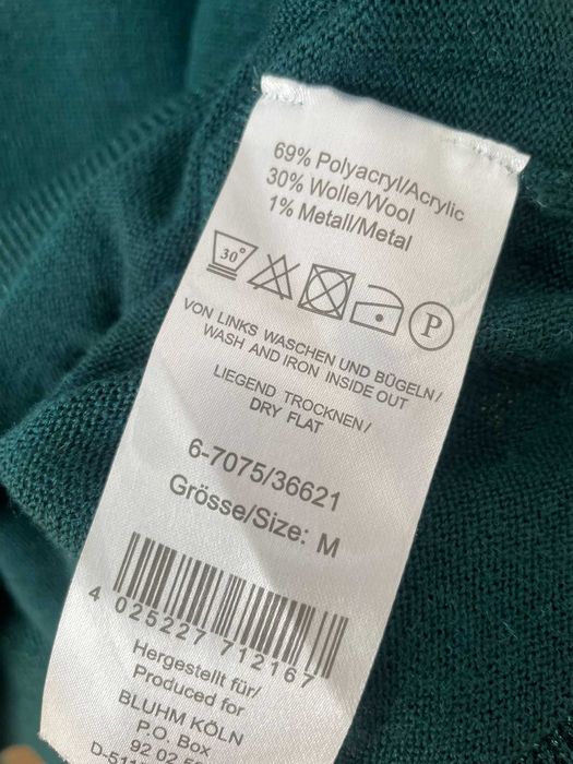Adagio top dzianinowy sweter zielony szmaragdowy półgolf wełna M 38