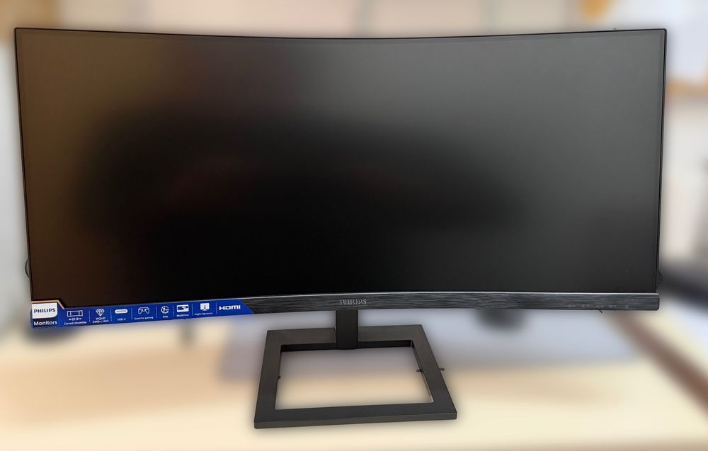 Monitor Philips 34" WQHD 3440x1440, Curved1500R, USB-C, 100Hz - Novo