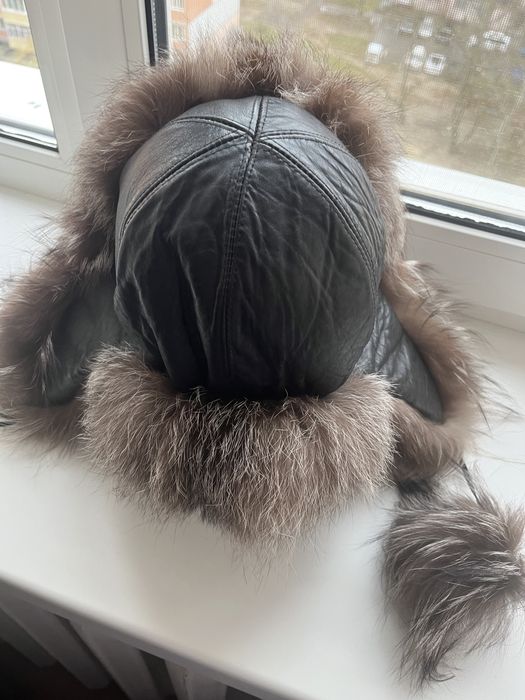 Шапка ушанка чернобурка