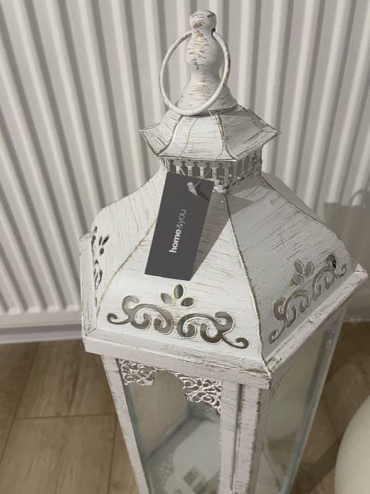 Lampion home&you bialy ażurowy nowy z metką