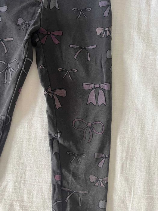 Leggings Zara cinzento-escuro com laços, 4 anos