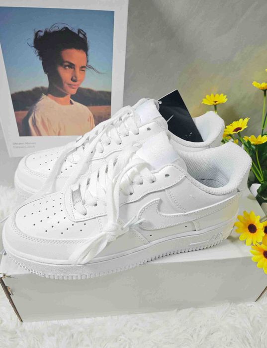 Buty meskie Mokasyny Nike_ Air_ Force_ 1_ Low '07_ Biały R.41