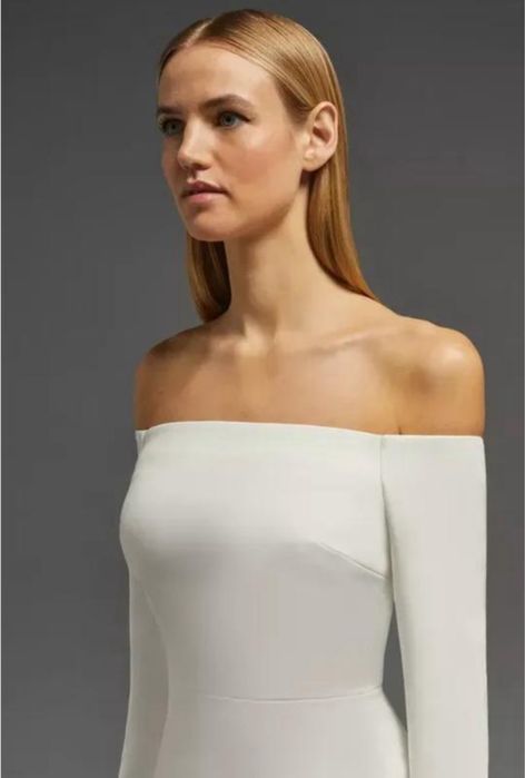 Сукня міді біла футляр Coast з відкритими плечами