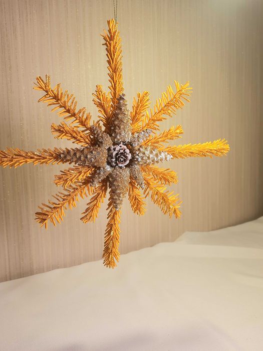 Різдвяна зірка, декор для будинку, на свята, золота зірка, подарунок