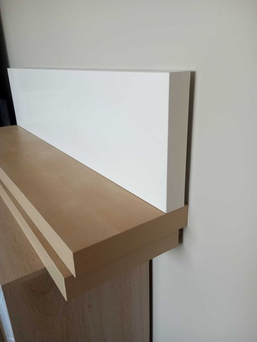 3 LACK Estantes de parede IKEA 110x26 cm, carvalho e branco