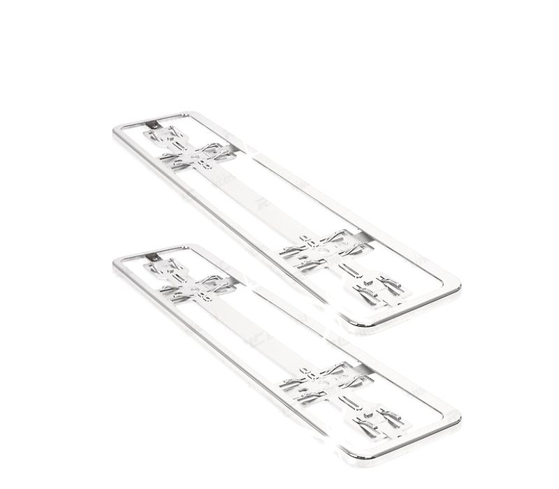 CONJUNTO DE SUPORTES DE MATRICULAS CROMADOS