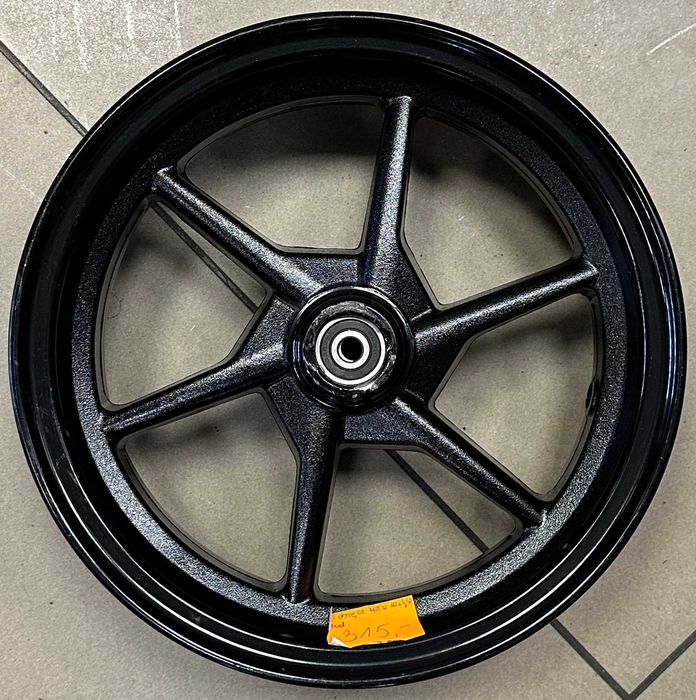 Felga przednia motocyklowa czarna 12x2,50