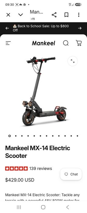 Trotinete eletrica Makeel Mx14 Nova