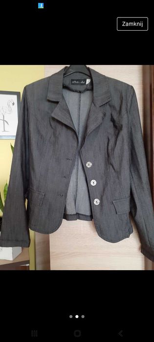 Marynarka jeans grafit S/M