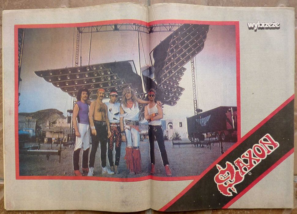 WYBRZEŻE tygodnik nr 17/1986 - plakat - zespół SAXON