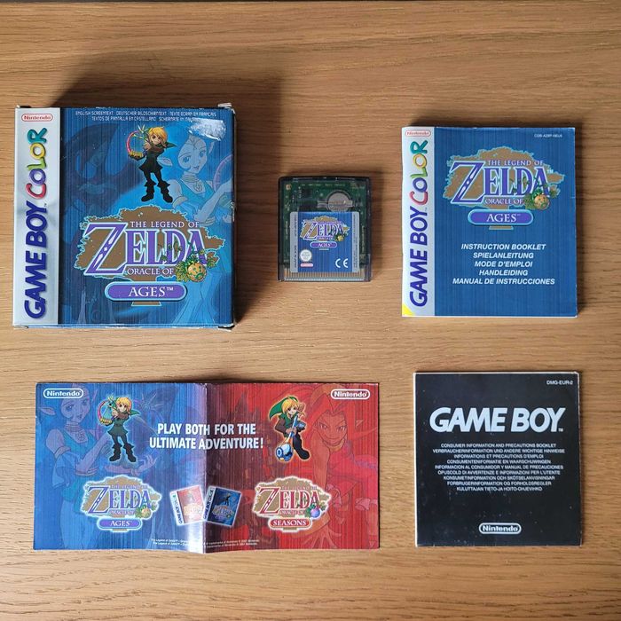 The Legend of Zelda Oracle of Ages (GBC) - Completo com Caixa e Manual