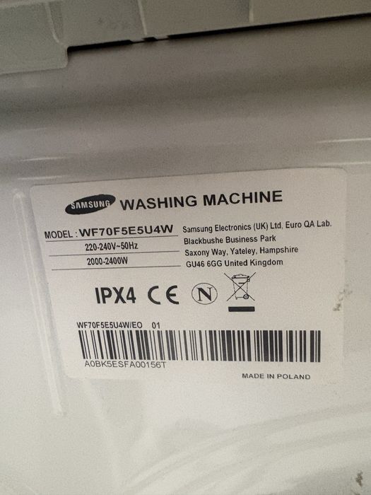 Pralka samsung na czesci WF70F5E5U4W