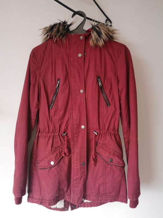 Kurtka parka czerwona bordowa r. XS 34 Tally Weijl