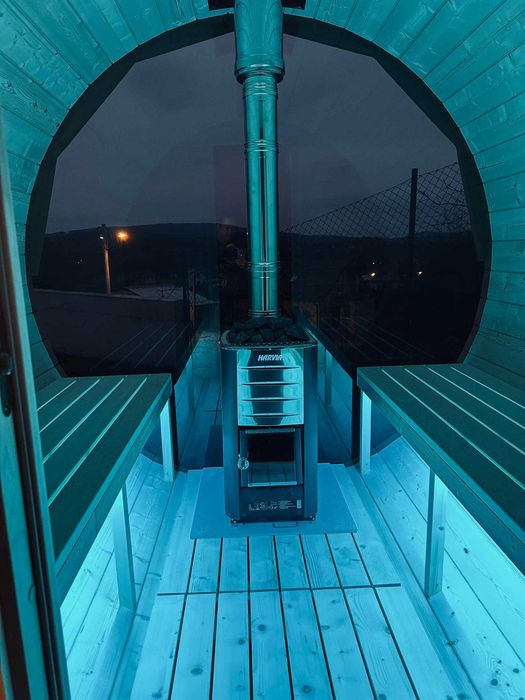 Sauna ogrodowa z przeszkleniem przedniej ściany / Raty 0%