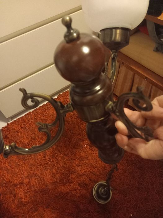 Candeeiro para tecto antigo impecável globos de vidro