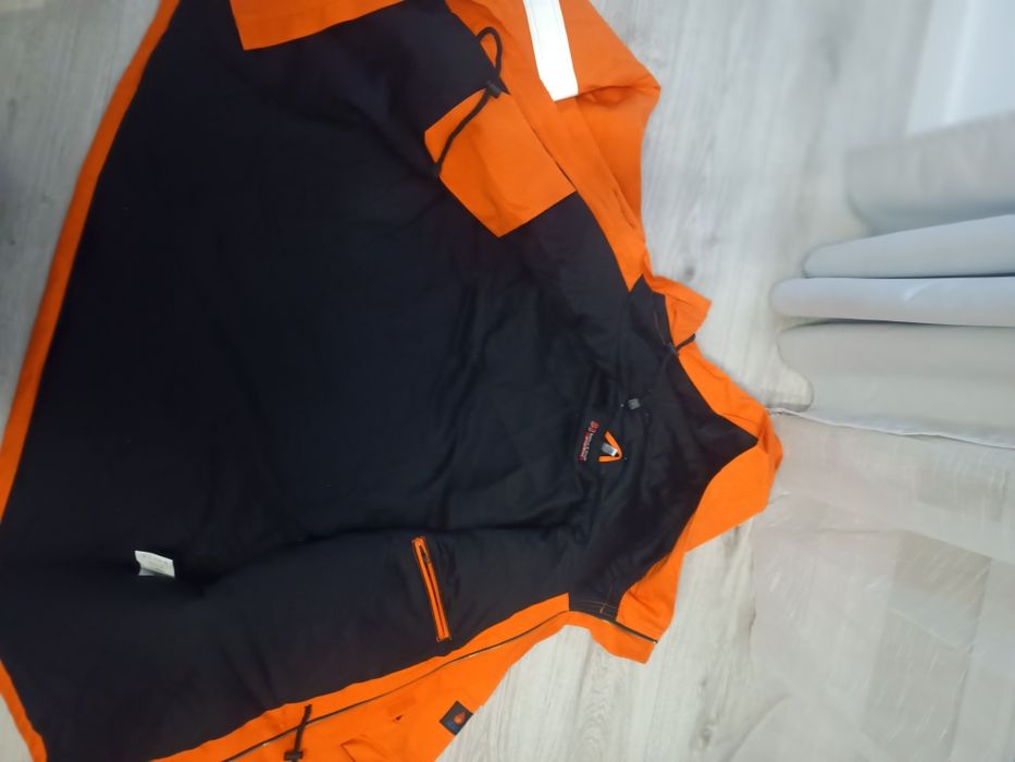 Kurtka robocza zimowa XL gruba pomarańczowa z odblaskami