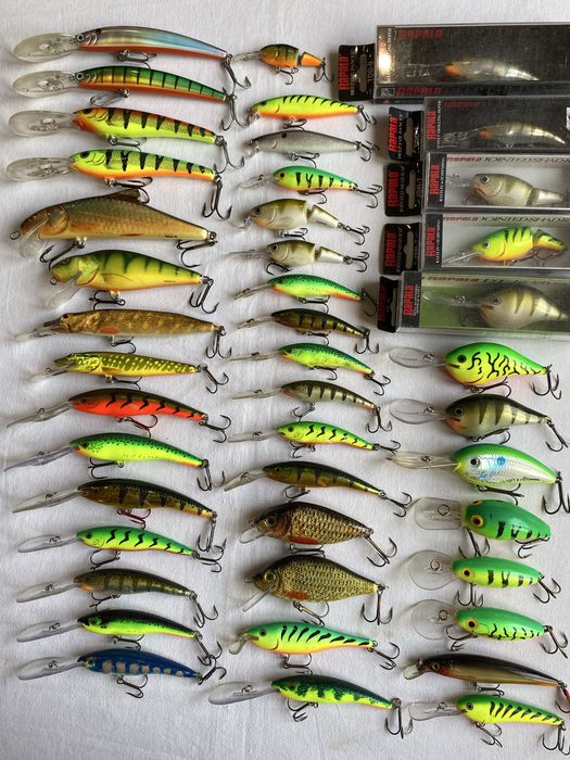 Комплект воблерів  RAPALA,SALMO, BOMBER, PERCH. 44 шт