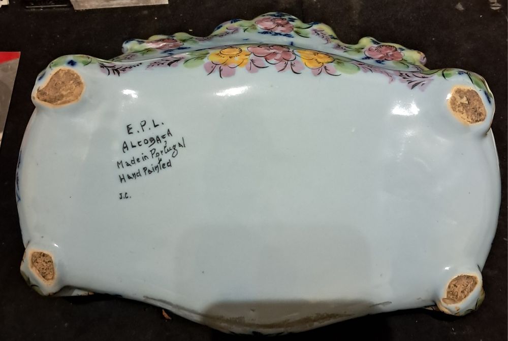 Tinteiro Antigo da E.P.L Alcobaça, Pintado à Mão