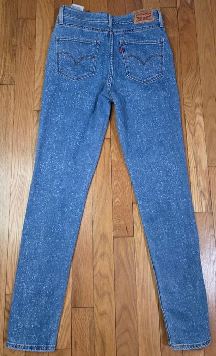 Levi's 721 High Rise Skinny W27 bleached wash - stan bardzo dobry