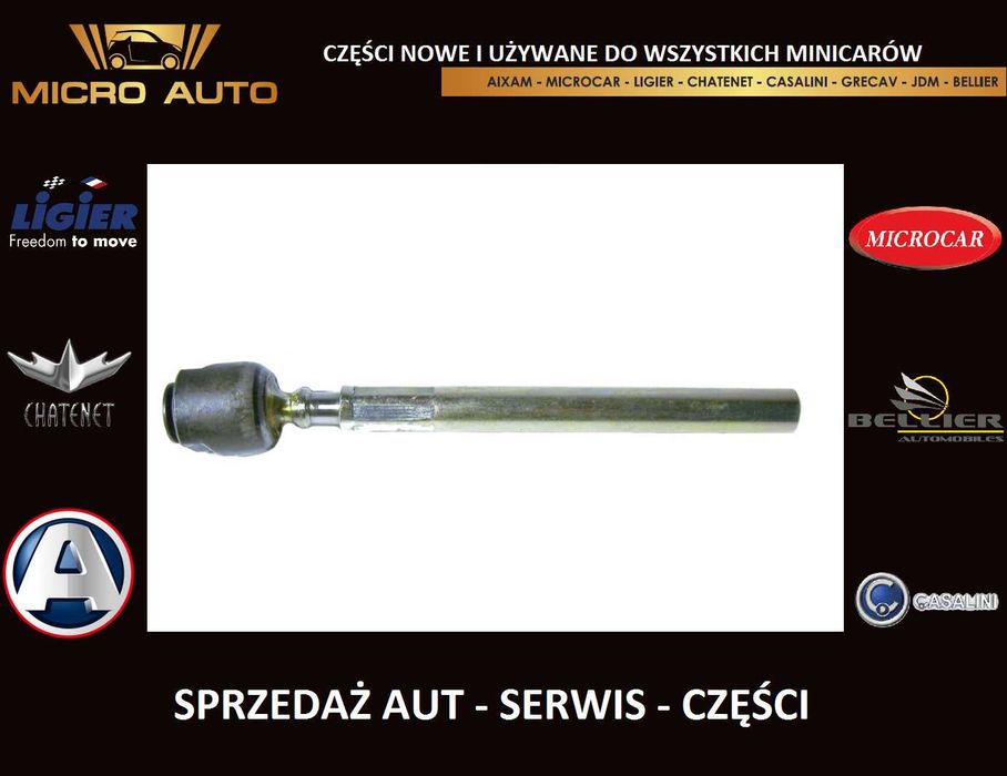 Drążek kierowniczy Aixam 400 JDM Microcar Ligier Bellier Grecav 601