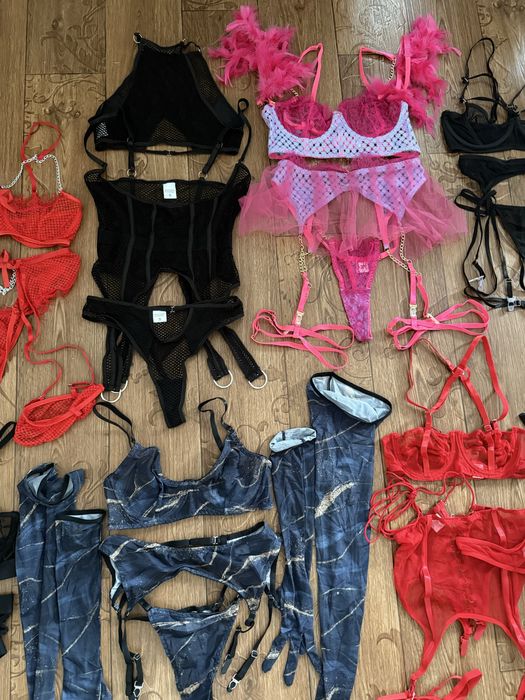 Еротична білизна белье ліф труси панчохи пояс гартери перчатки