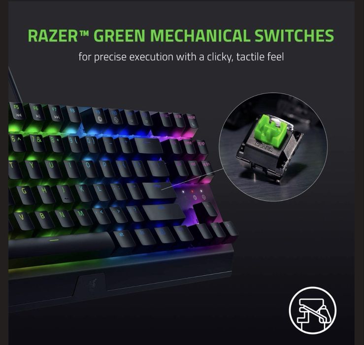 Клавіатура Razer black widow і миша razer коврик в подарунок
