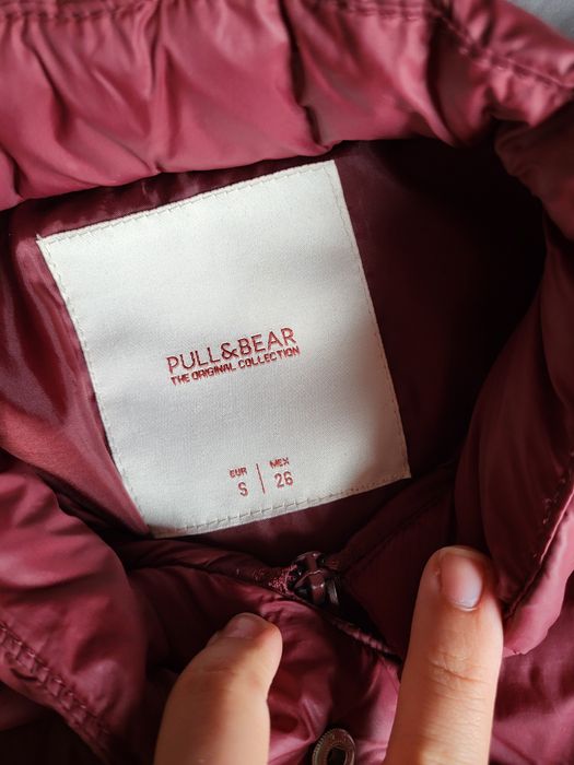 Bordowa kurtka Pull&Bear rozmiar S