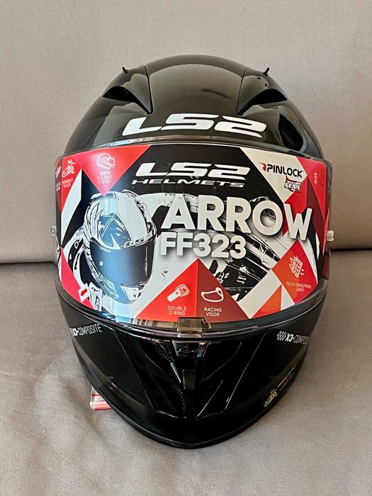 Capacete NOVO Ls2 Arrow R Carbon/Kevlar Pr.Titanio (55% DESCONTO)Tm XS