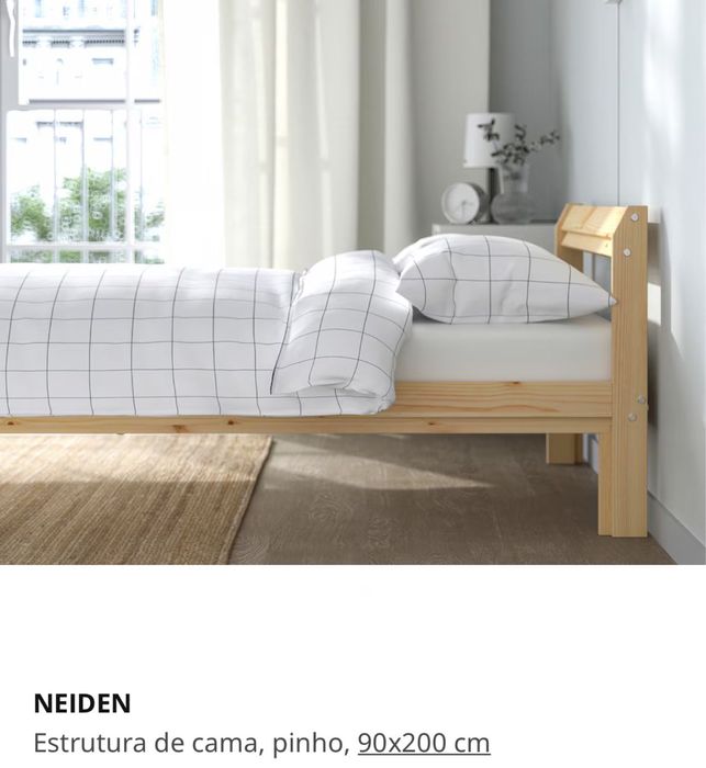 Cama Neiden / colchão Vesteröy 90x200cm