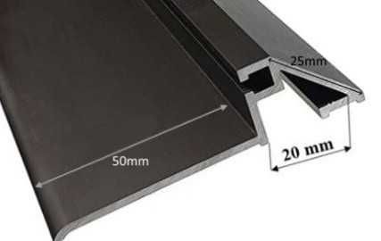 DIERRE Próg aluminiowy brąz , srebrny, czarny ,