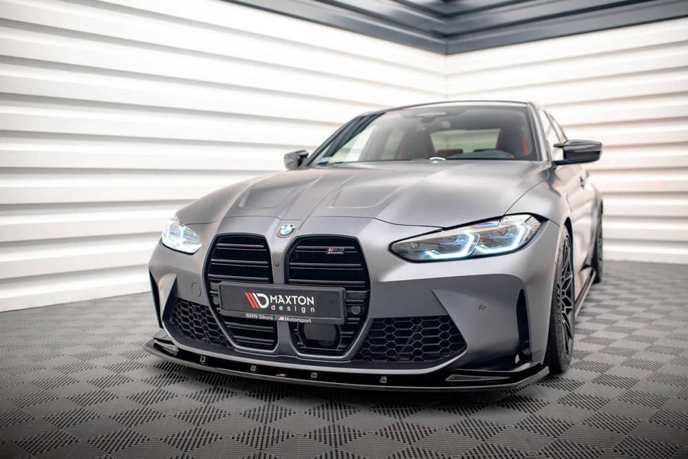 Губа на передний бампер BMW M3 M4 G80 G82 юбка обвес сплитер накладка на бампер БМВ М3 М4 Г80 Г82