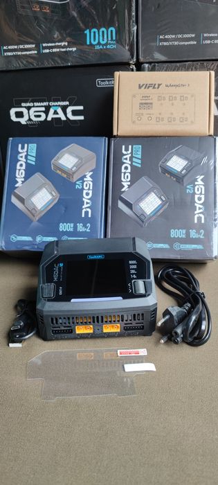 НОВІ ToolkitRC M6DAC V2 - 220В / XT60 28В Зарядний пристрій / Зарядка