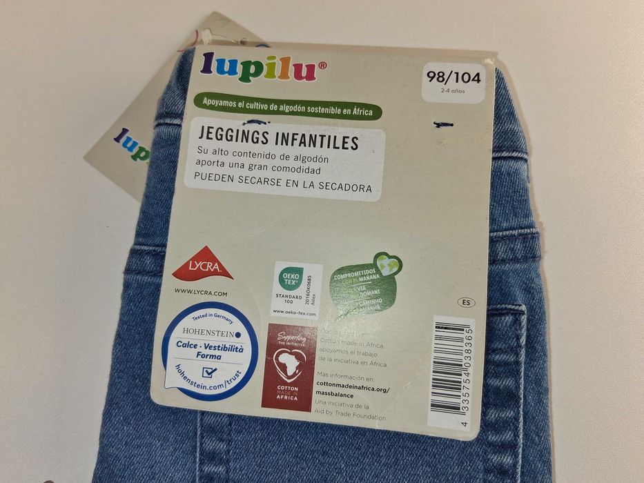 A289 Jeggings Dziecięce Spodnie Lupilu Niebieski Wygodne Rozm. 98/104