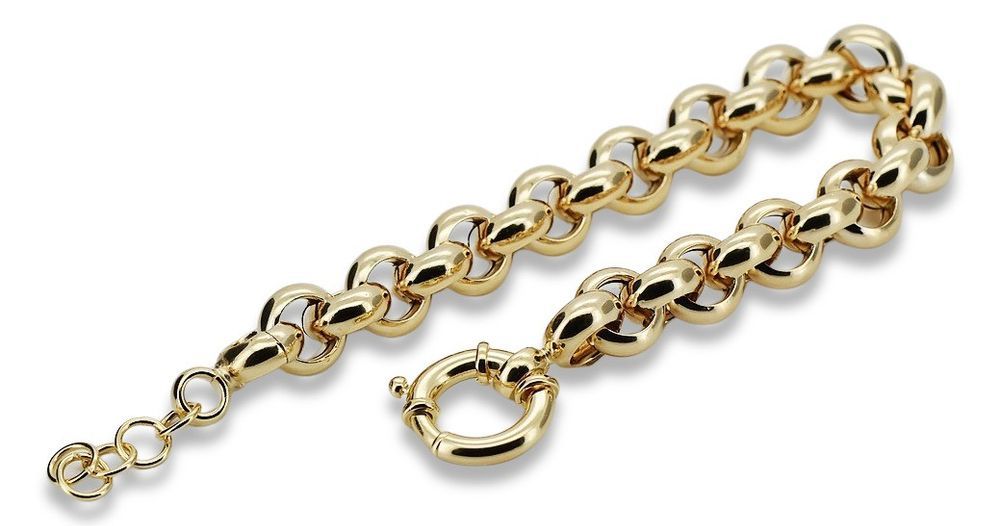 Złota Damska bransoletka 14k 585 włoska Ankier charms cb025y16g Gdańsk