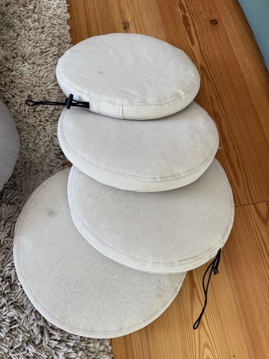 Almofadas IKEA POÄNG Jardim Terraço Exterior Conjunto 4 Almofadas Cinzentas