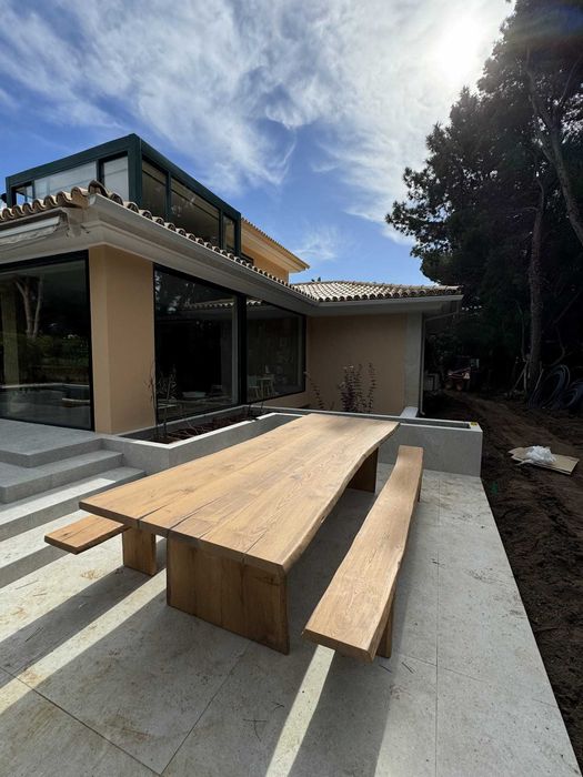 Mesas rústicas em prancha única.Mesa de jantar em madeira maciça sob Medidas.Solid wood dining table