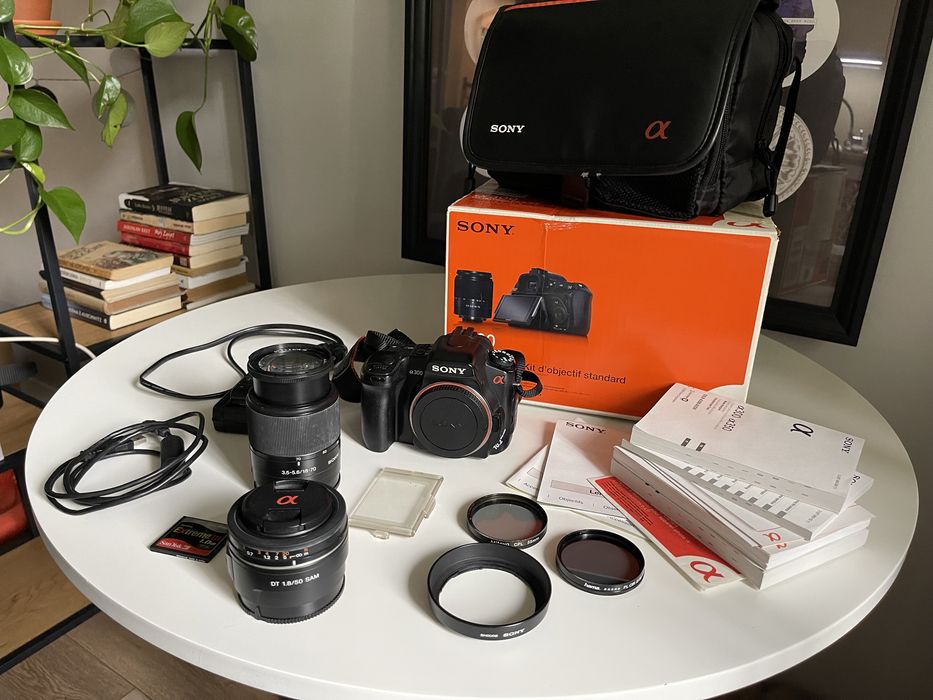 Sony Alpha A300 + obiektywy 18-70, 1.8/50