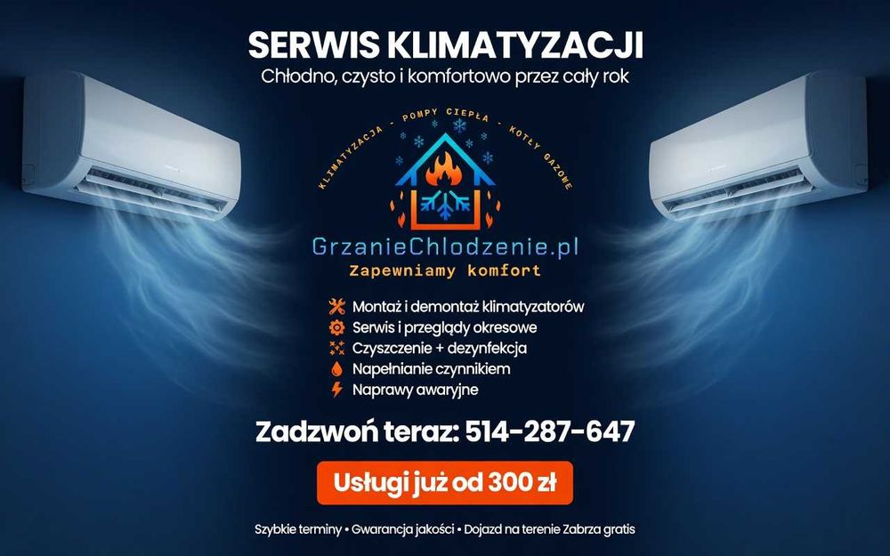 Serwis klimatyzacji, montaż, demontaż