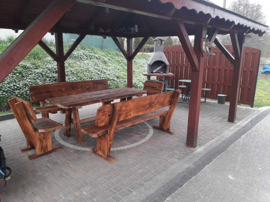 Meble ogrodowe drewniane góralskie biesiadne LITE DREWNO +