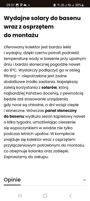 Solary do basenu – bardzo wydajne! 10 sztuk – super cena!