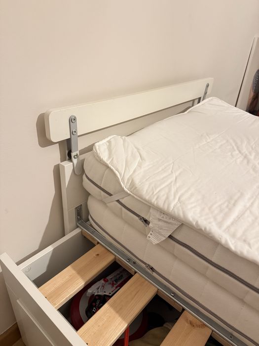 Cama IKEA Brimnes 80x200 + 2 colchões