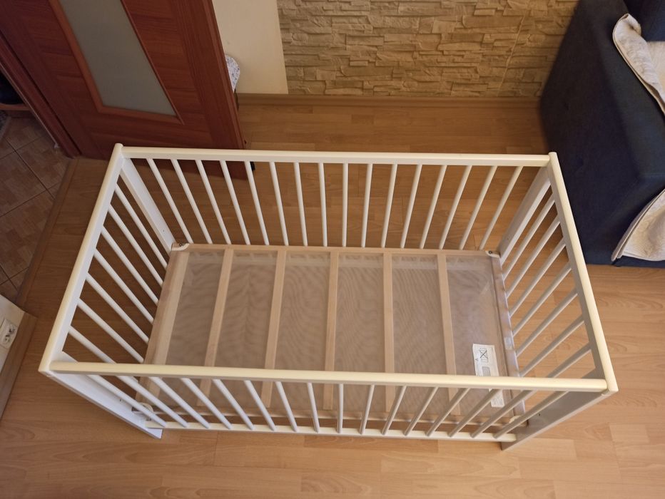 Łóżeczko dziecięce IKEA Gulliver z materacem Hilding Dobranocka