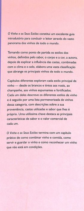 "O Vinho e os Seus Estilos" de Fiona Beckett [Novo]