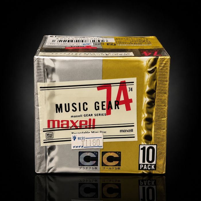 Минидиски Maxell Music Gear 74min Gold и Platinum 10 шт