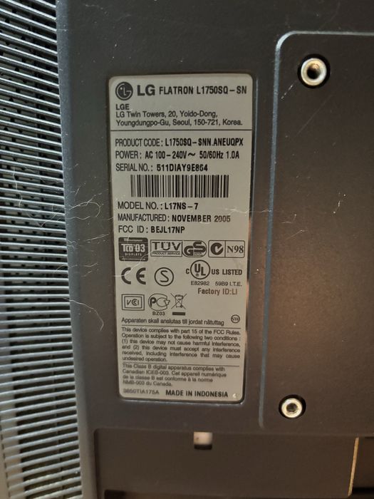 Monitor LG stan nieznany